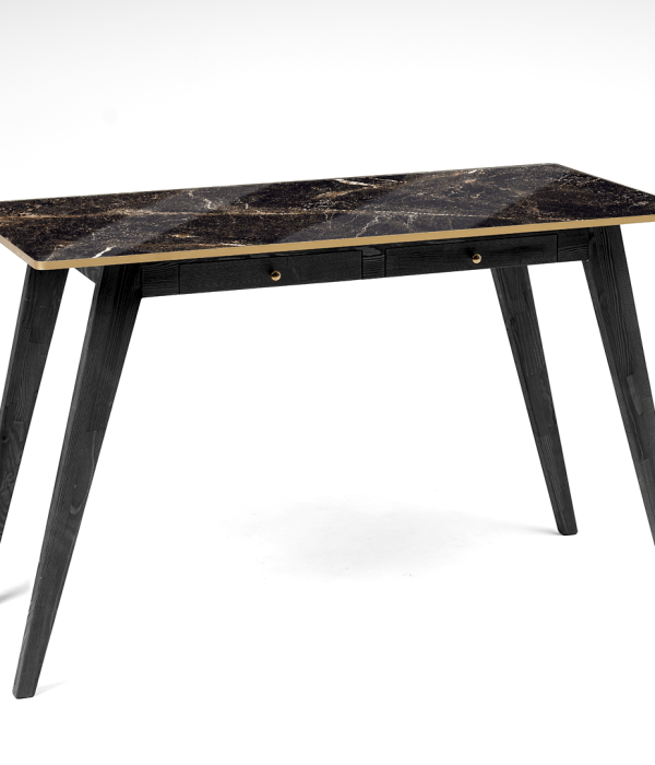 chock black gold table
